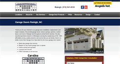 Desktop Screenshot of garagedoorspecialist.net